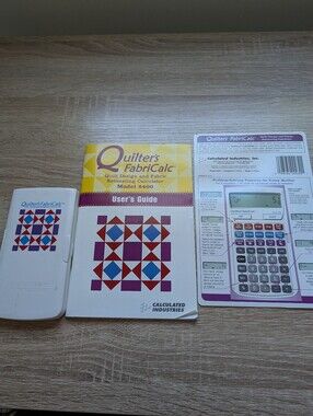 Quilter's FabriCalc Model 8400 and user's guide